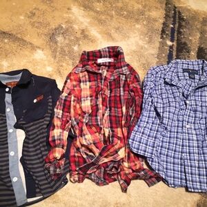 Lot of three button down shirts size 2T seven for all Mankind Ralph Lauren